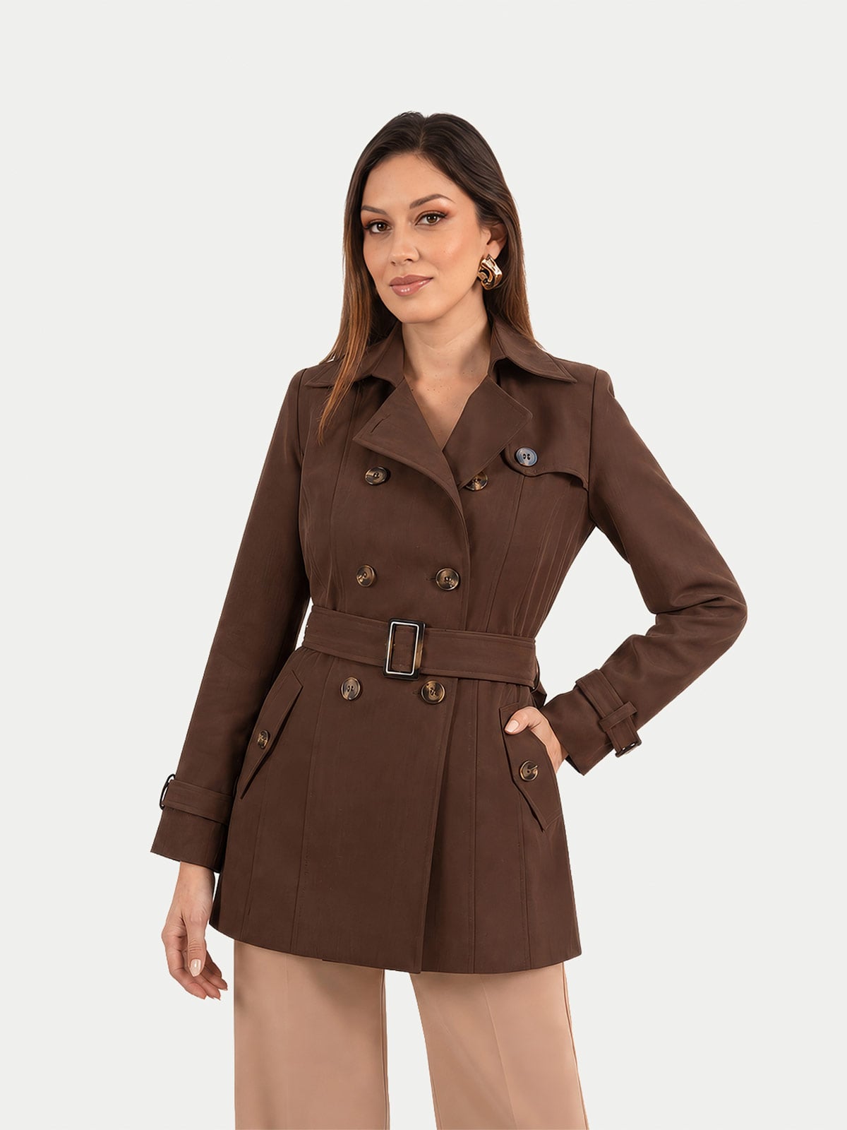 ABRIGO TRENCH MUJER CP MODA DE COLECCIÓN NOOSA - 1