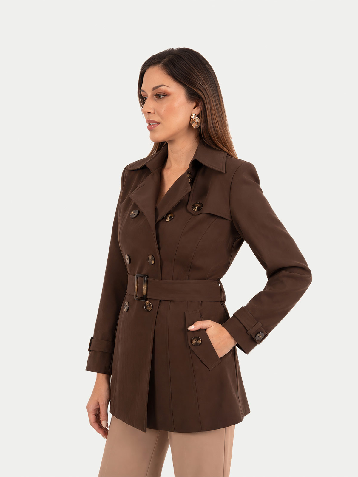 ABRIGO TRENCH MUJER CP MODA DE COLECCIÓN NOOSA - 2