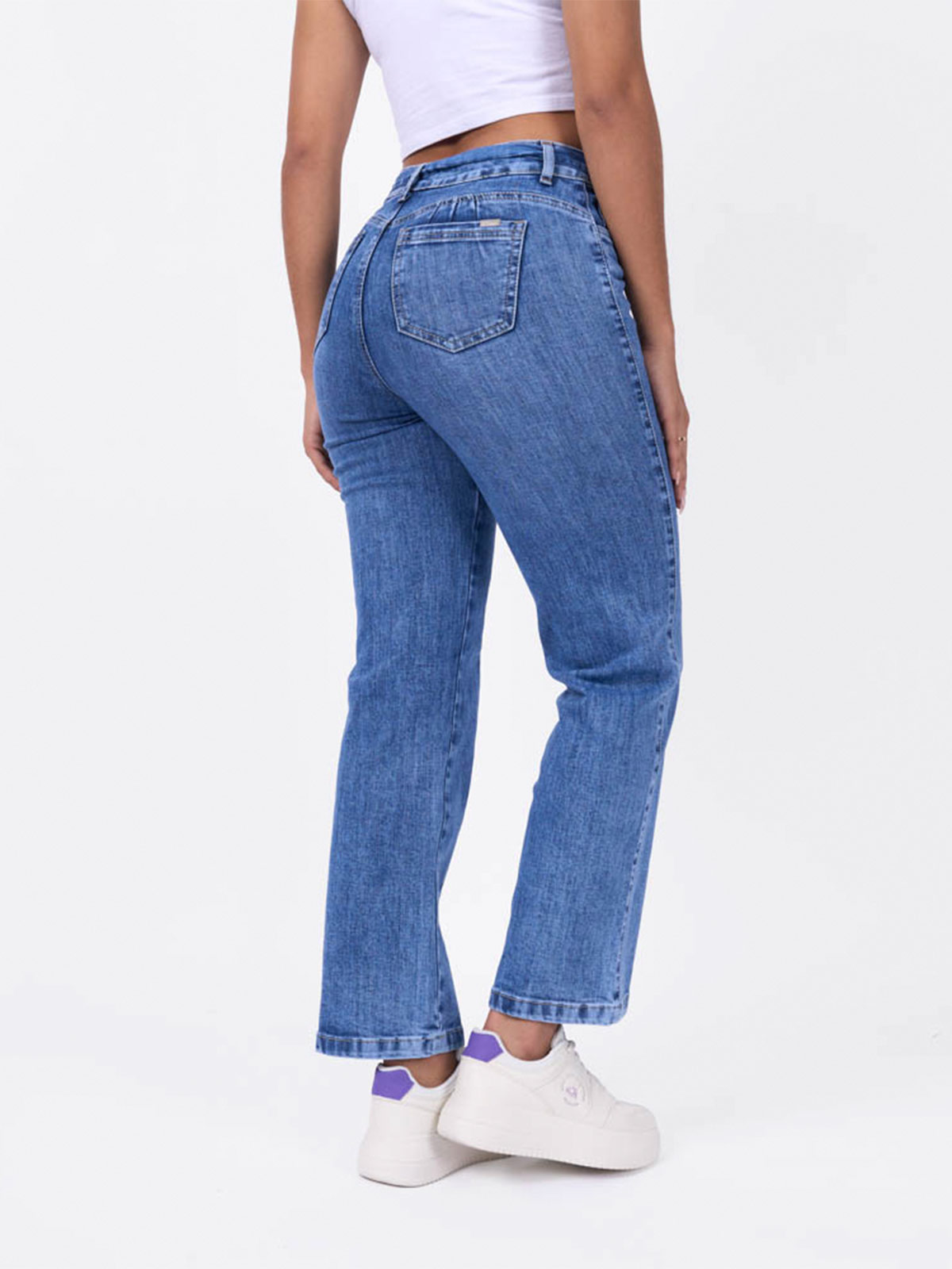 JEANS ALGODÓN RECTO MUJER BRONCO - 3