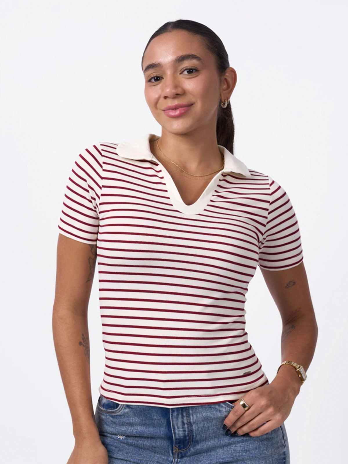 POLO MANGA CORTA ALGODÓN MUJER BRONCO - 1