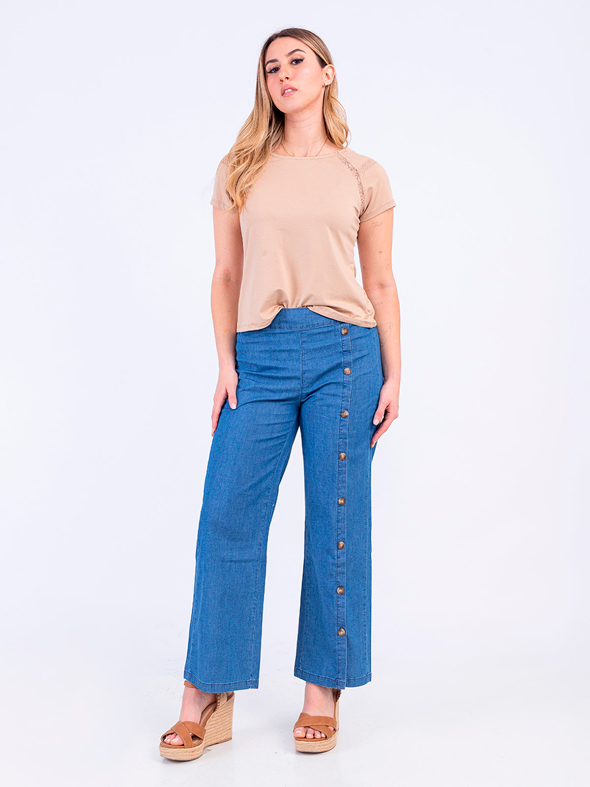 PANTALÓN ALGODÓN MUJER SODA BLUES ANUBIS - 1