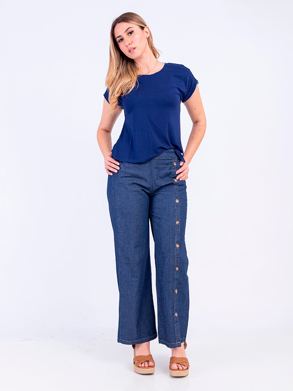 PANTALÓN ALGODÓN MUJER SODA BLUES ANUBIS - 1