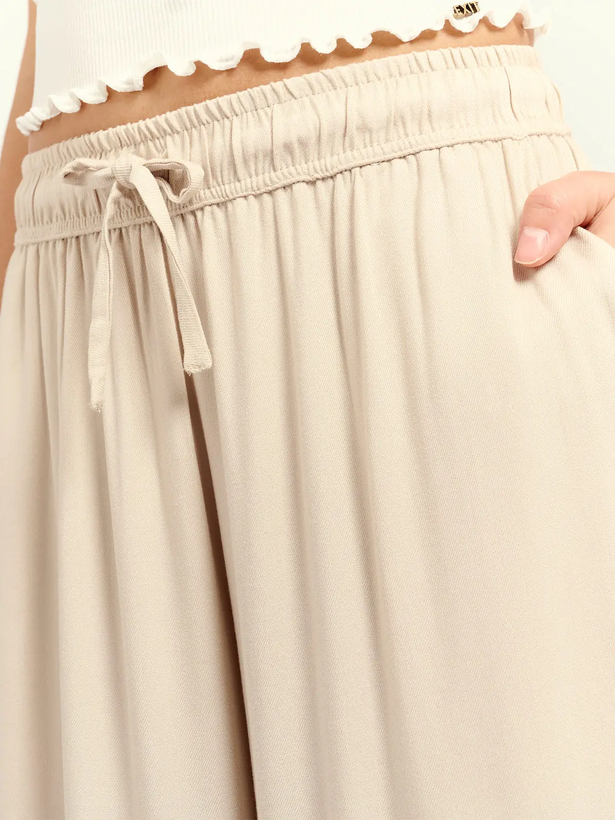 PANTALÓN WIDE LEG MUJER EXIT - 4