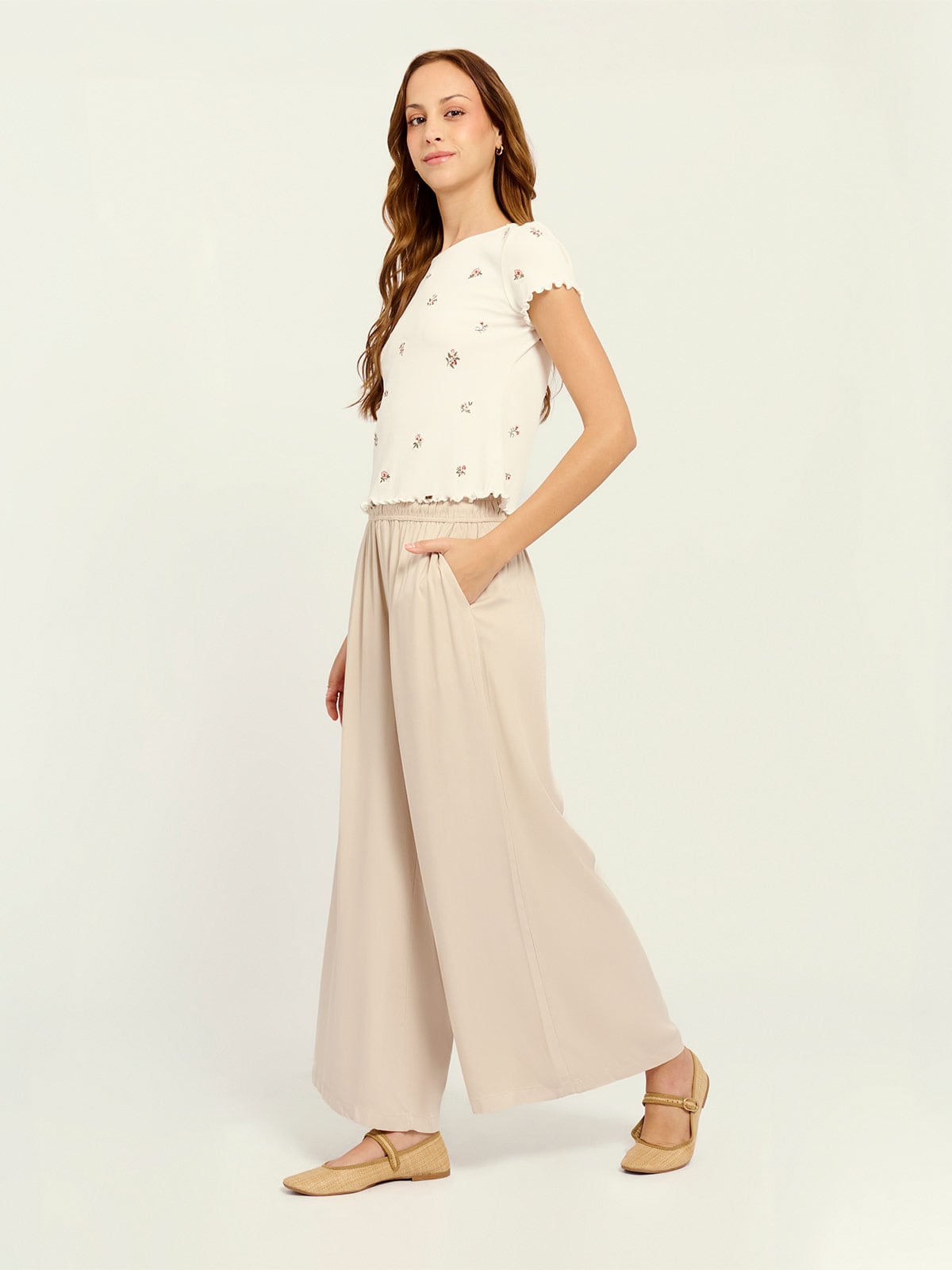 PANTALÓN WIDE LEG MUJER EXIT - 1