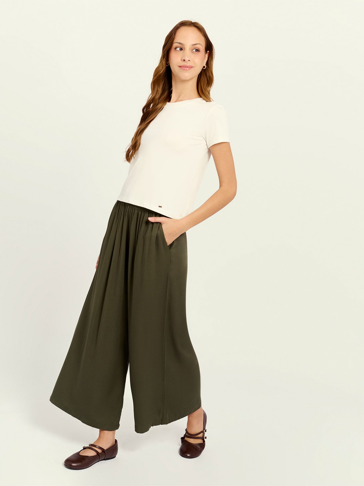 PANTALÓN WIDE LEG MUJER EXIT - 1