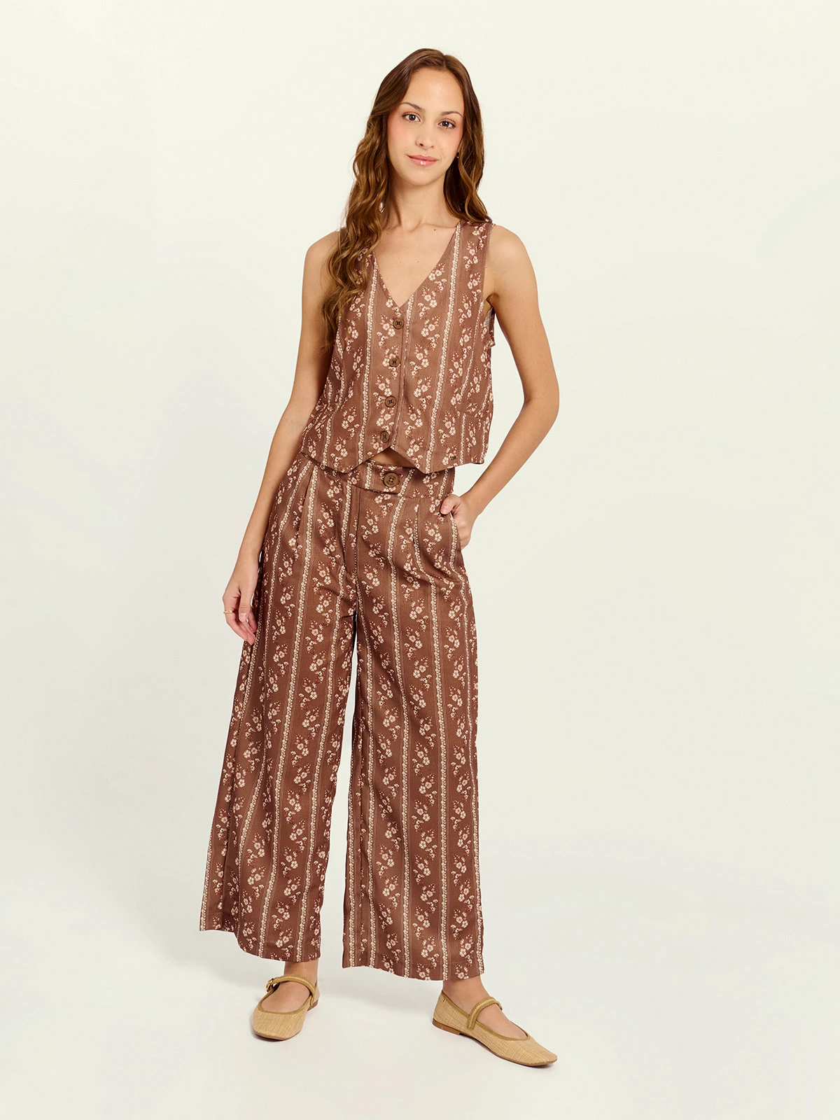 PANTALÓN WIDE LEG MUJER EXIT - 1
