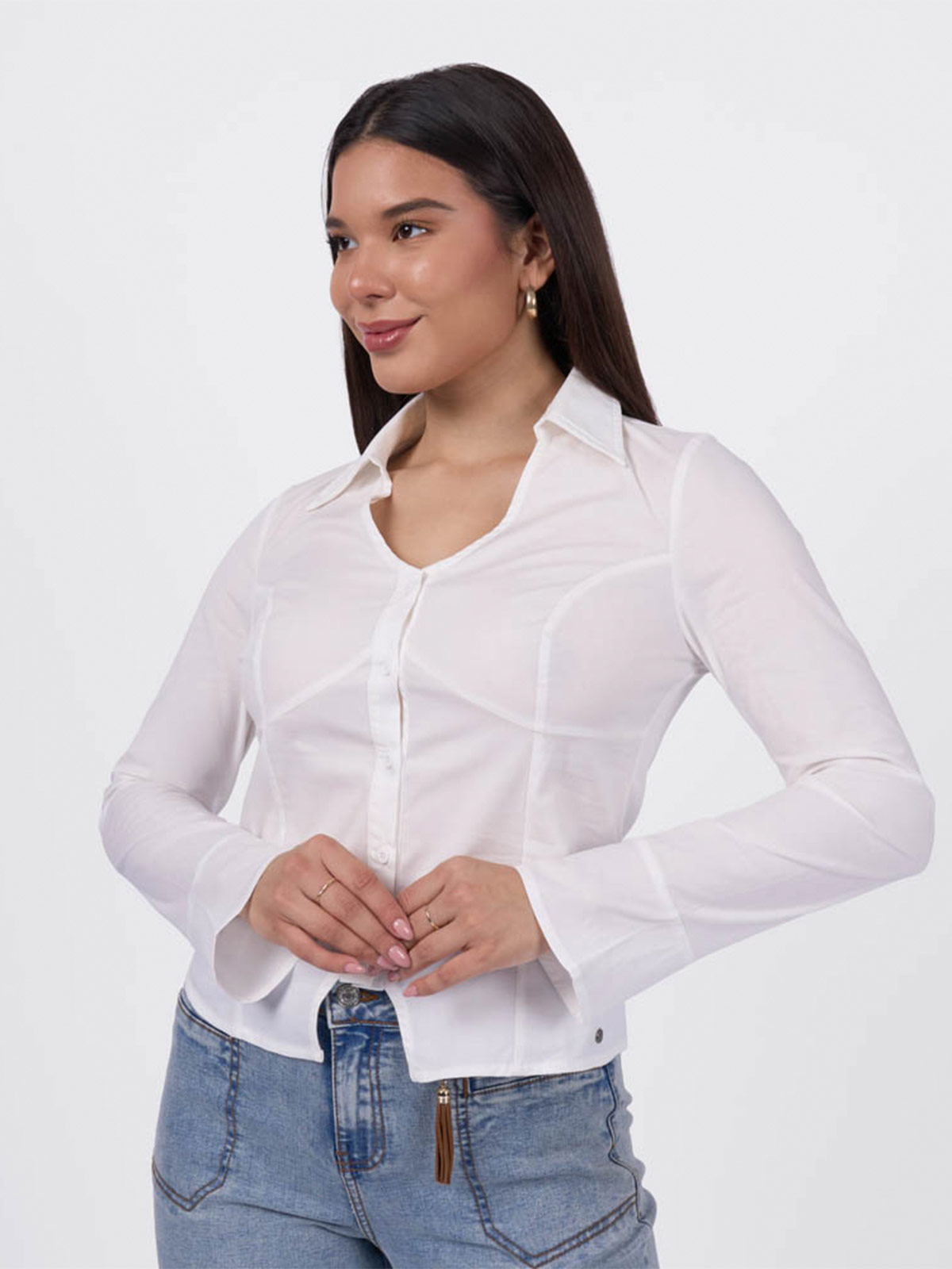 BLUSA MANGA LARGA ALGODÓN MUJER MACHINE NERIL - 1