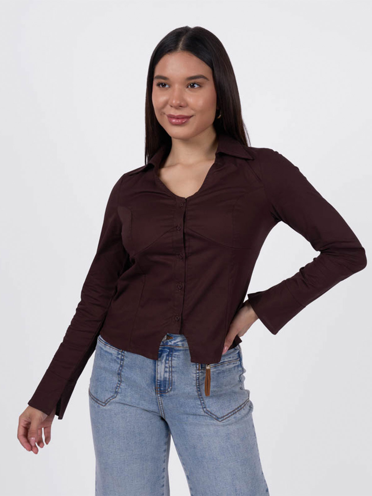 BLUSA MANGA LARGA ALGODÓN MUJER MACHINE NERIL - 1
