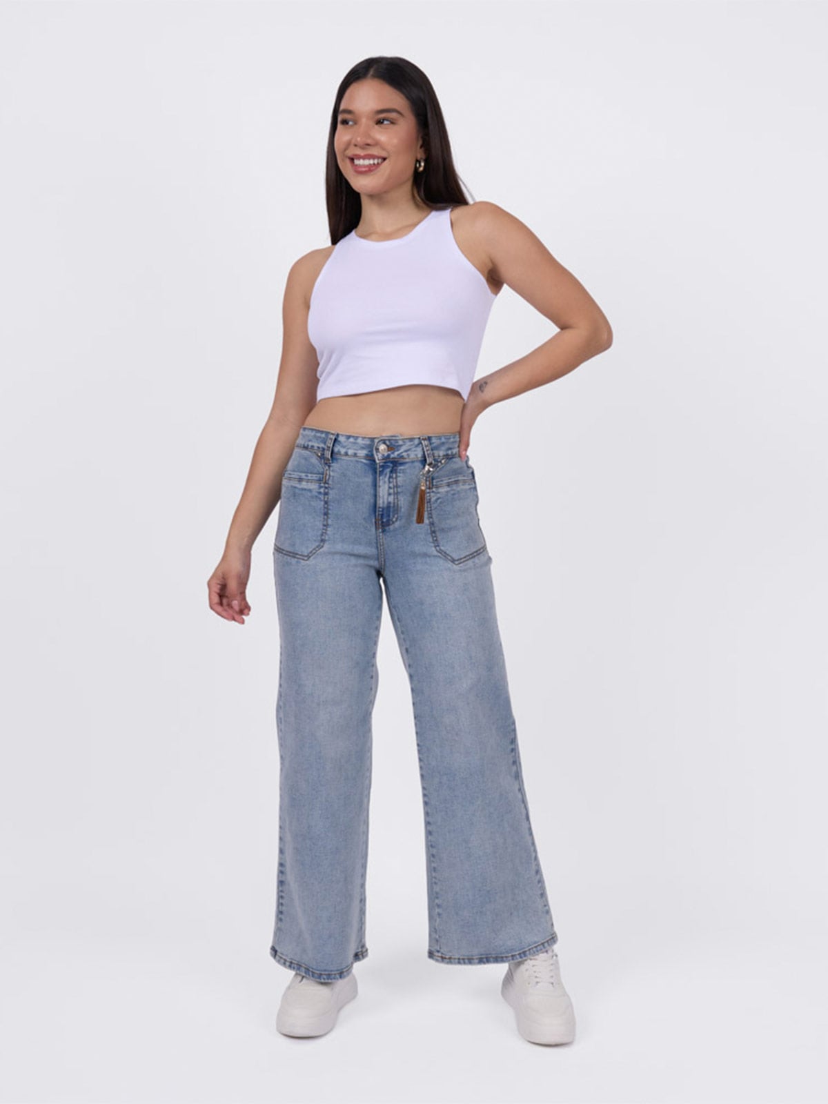 JEANS PALAZZO MUJER MACHINE PEGY - 1