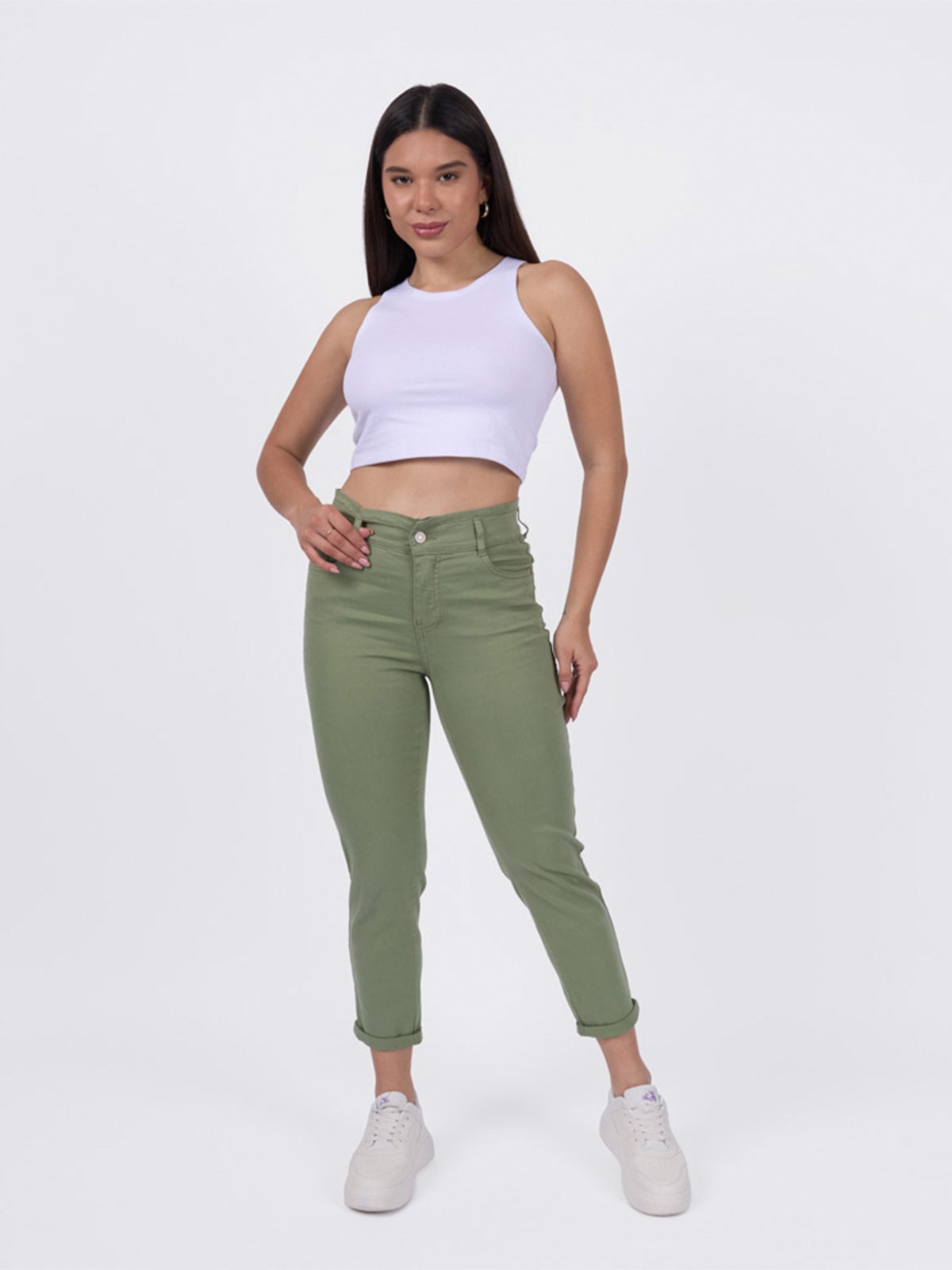 PANTALÓN SKINNY ALGODÓN MUJER PEIPER - 1