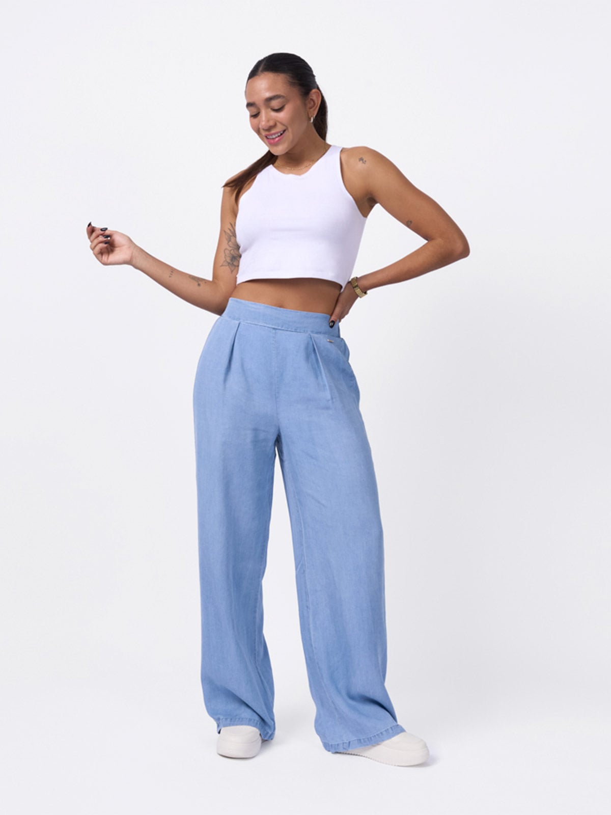 PANTALÓN WIDE LEG MUJER BRONCO - 1