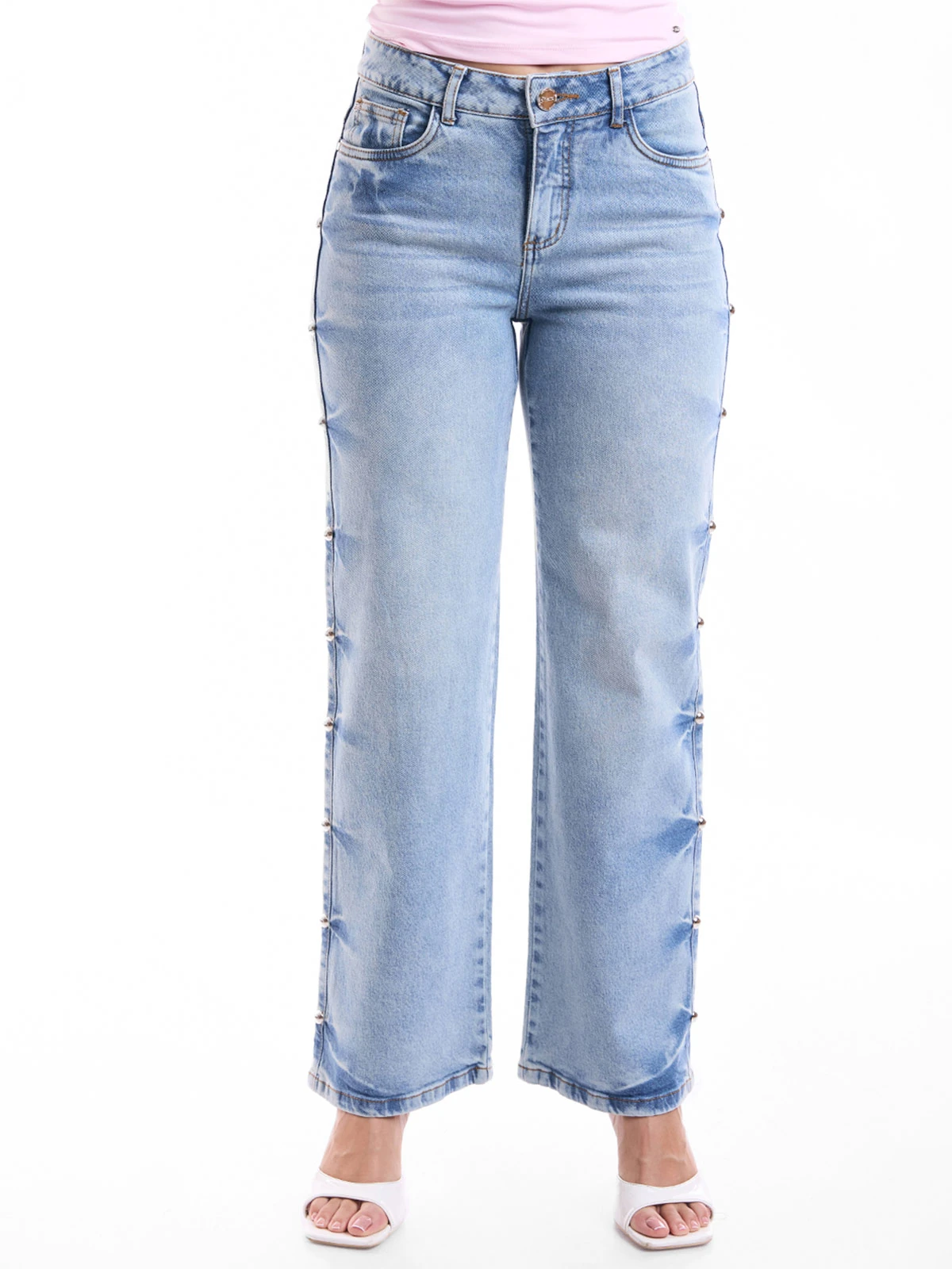 JEAN WIDELEG MUJER METAL JEANS TACHAS - 2