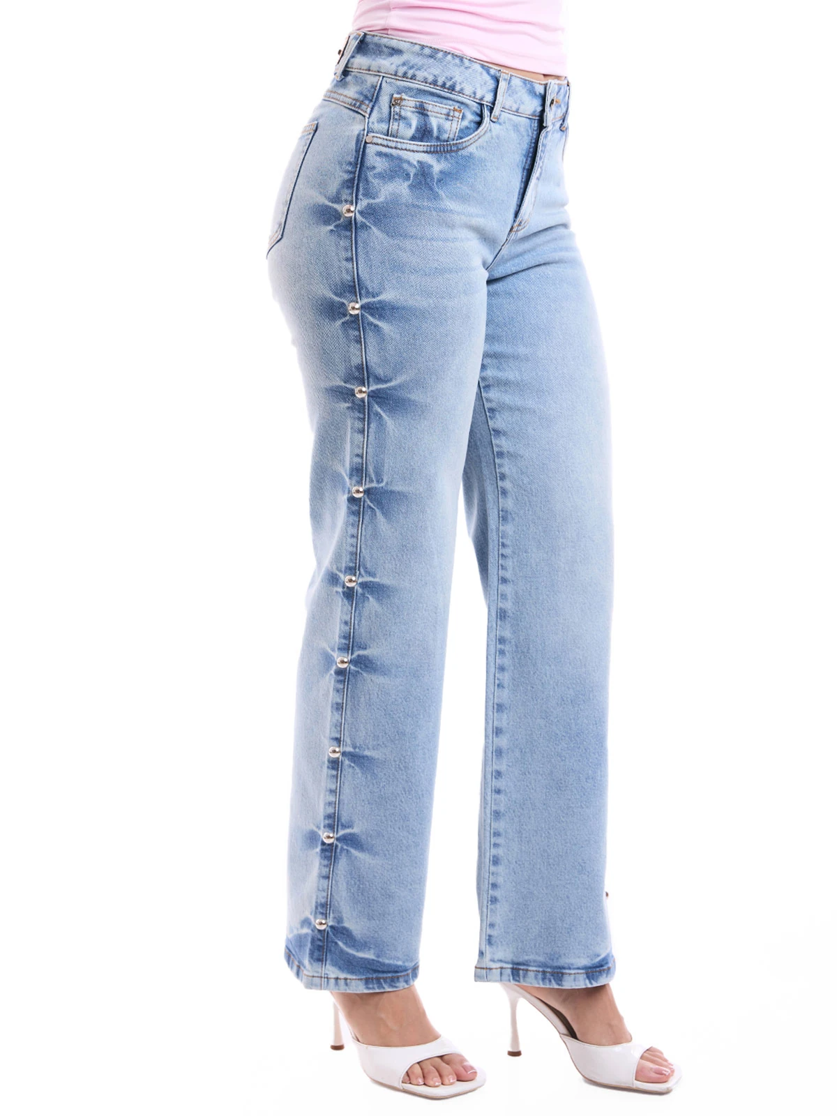 JEAN WIDELEG MUJER METAL JEANS TACHAS - 3