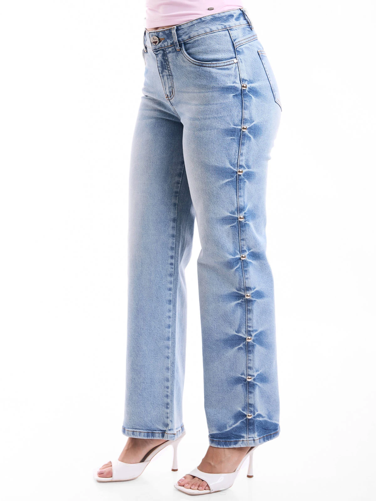 JEAN WIDELEG MUJER METAL JEANS TACHAS - 4
