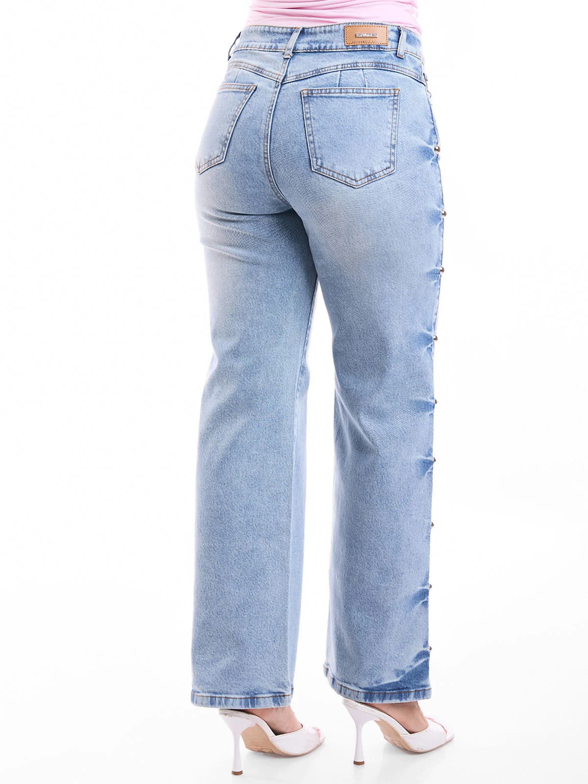 JEAN WIDELEG MUJER METAL JEANS TACHAS - 5