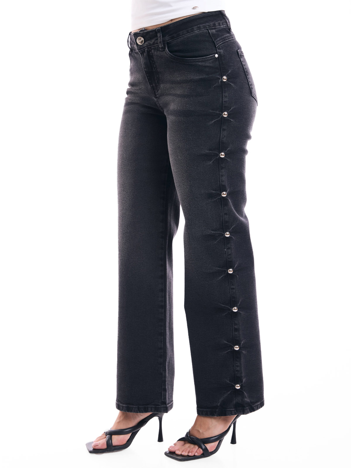 JEAN WIDELEG MUJER METAL JEANS TACHAS - 4
