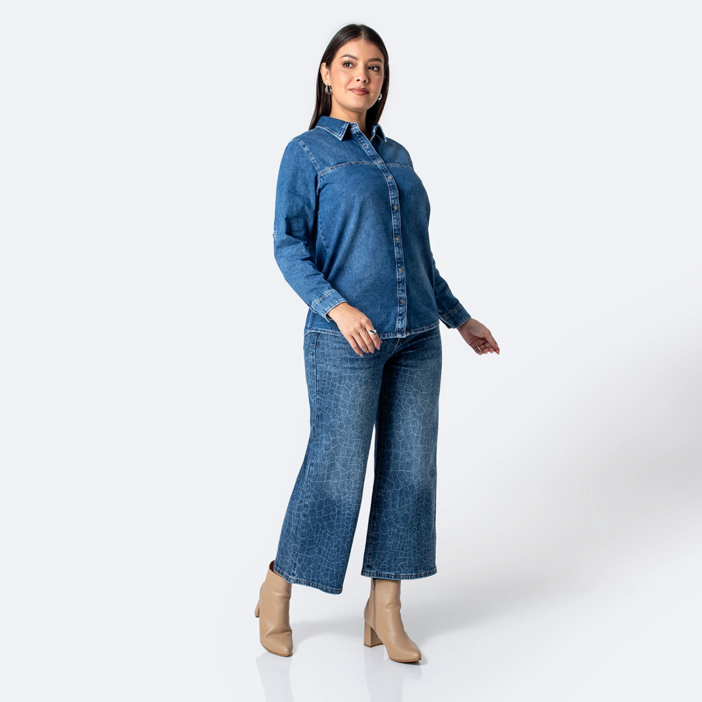 BLUSA DENIM MUJER PIONIER - 5