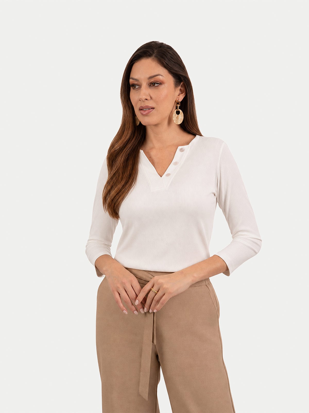 POLO MANGA 3/4 MUJER CP MODA DE COLECCIÓN COMO - 1