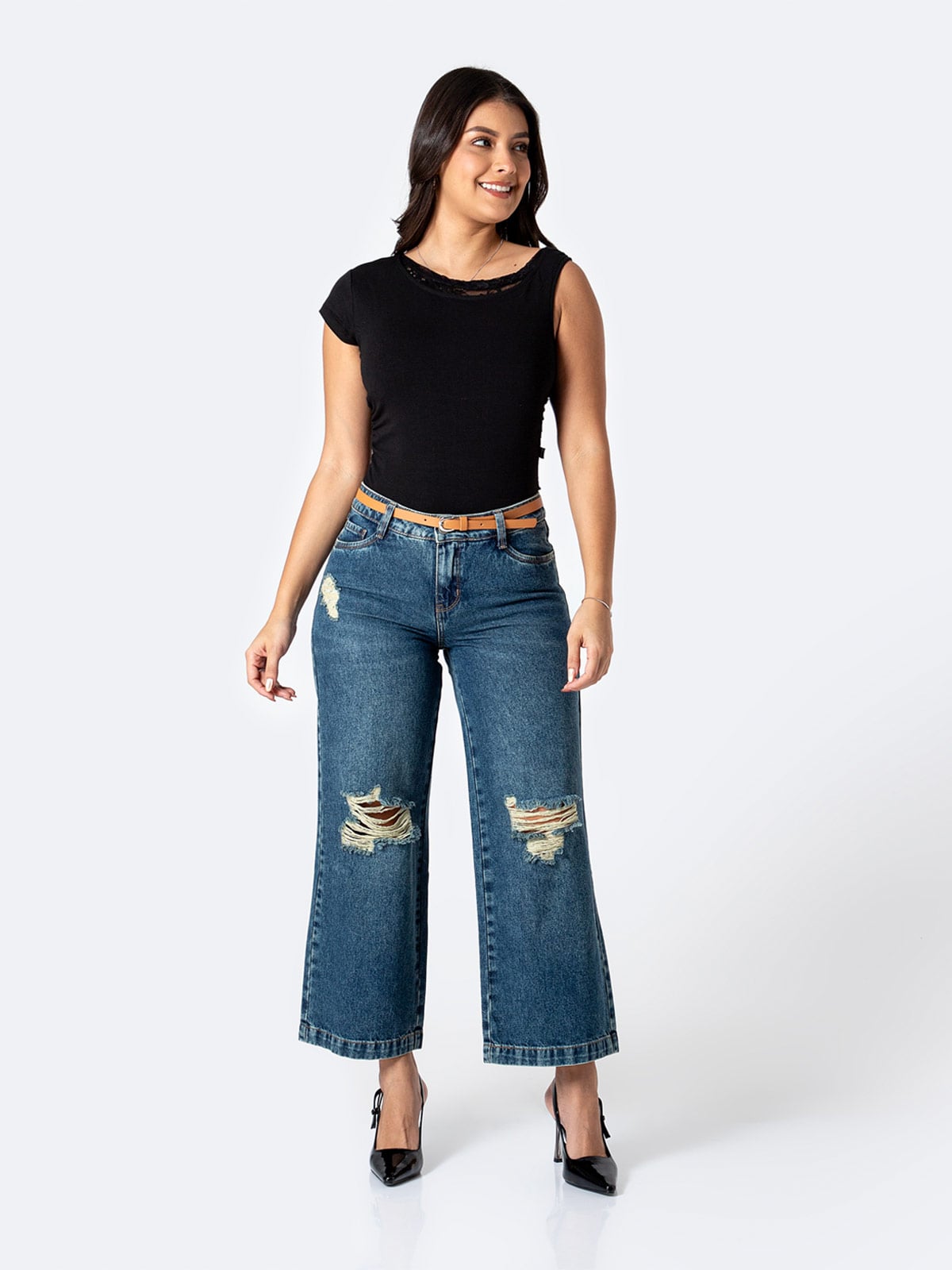 JEANS WIDE LEG MUJER PIONIER - 1