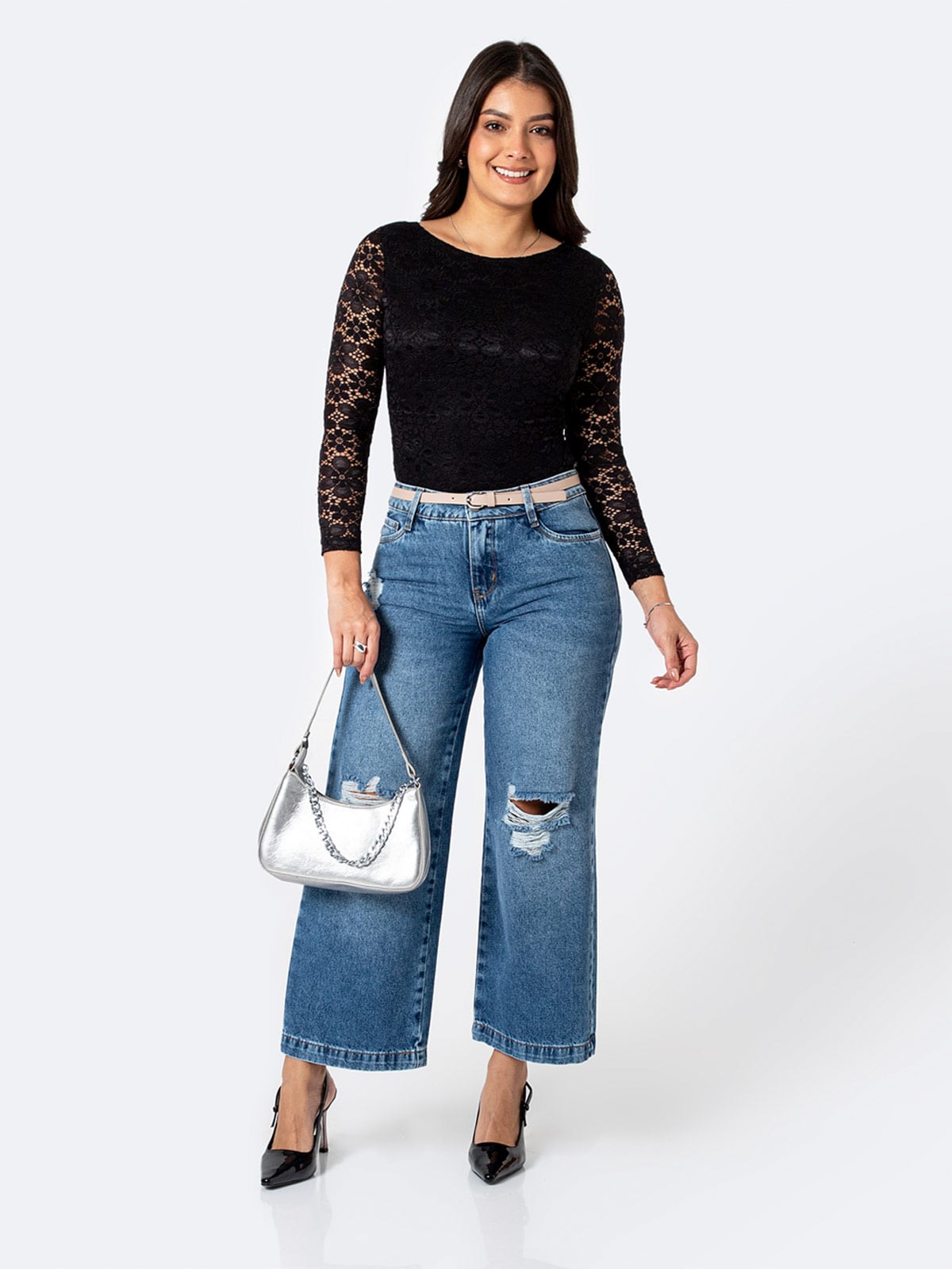 JEANS WIDE LEG MUJER PIONIER - 1