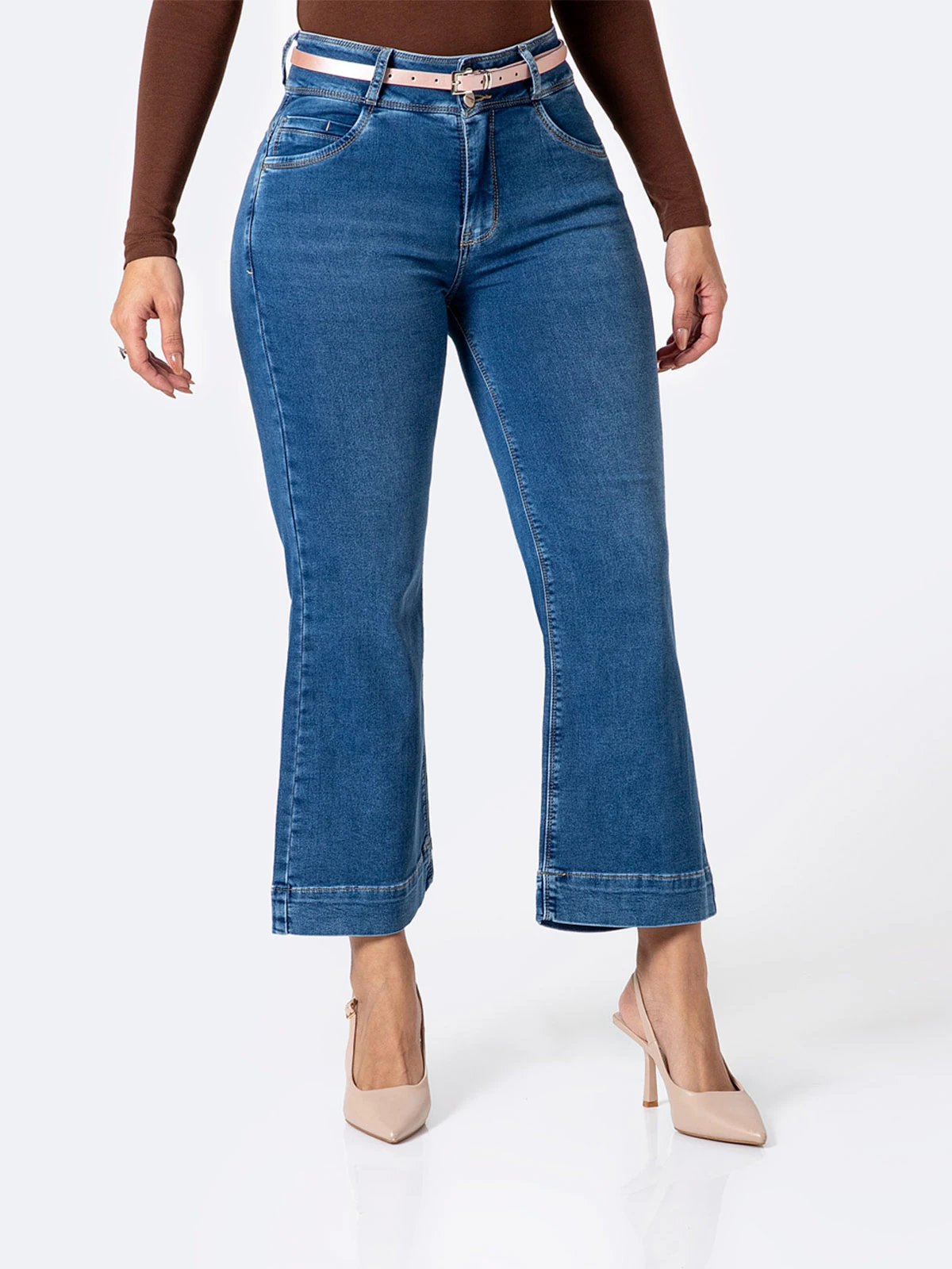 JEANS CROPPED FLARE MUJER PIONIER - 2