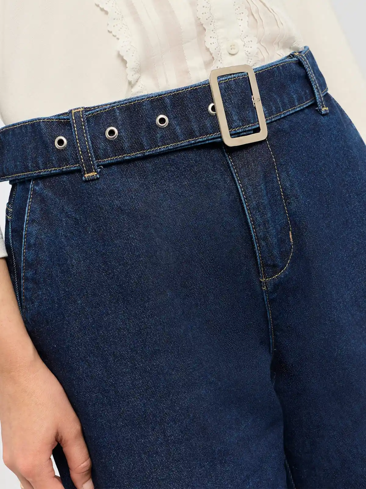JEANS ALGODÓN CULOTTE MUJER MENTHA Y CHOCOLATE - 4