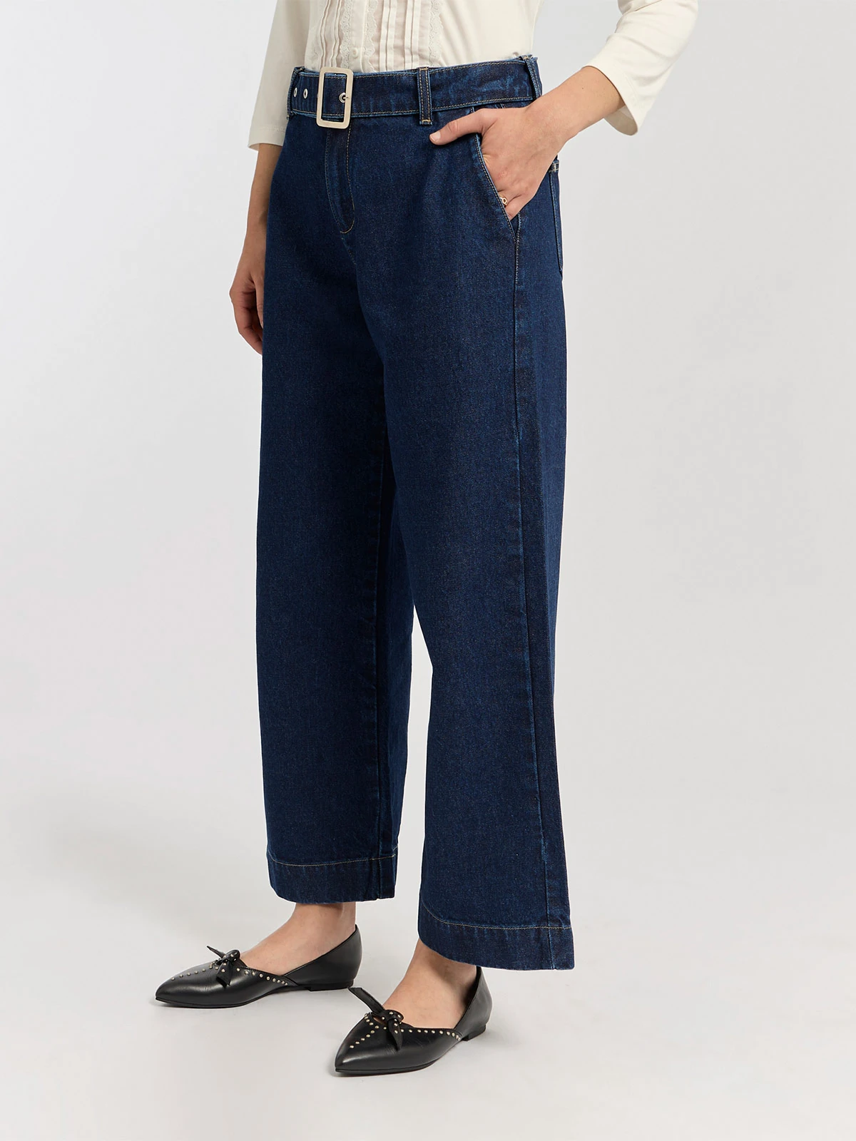 JEANS ALGODÓN CULOTTE MUJER MENTHA Y CHOCOLATE - 2