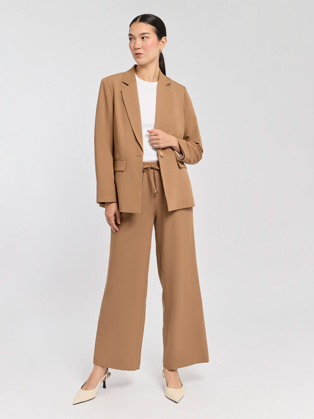 PANTALÓN WIDELEG MUJER MENTHA Y CHOCOLATE - 1