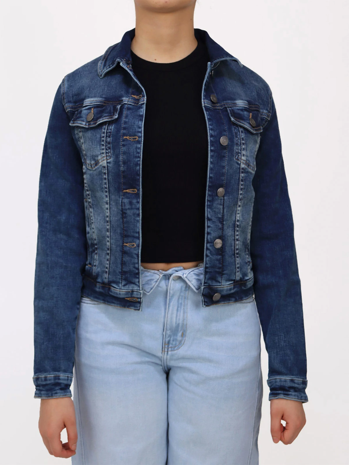 CASACA MANGA LARGA ALGODÓN MUJER KAYRA POBLET PERFECT FIT DENIM - 1