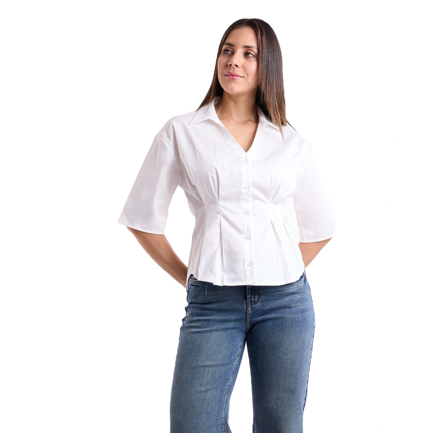 BLUSA MUJER METAL JEANS PINZAS JAPONESA  - 3