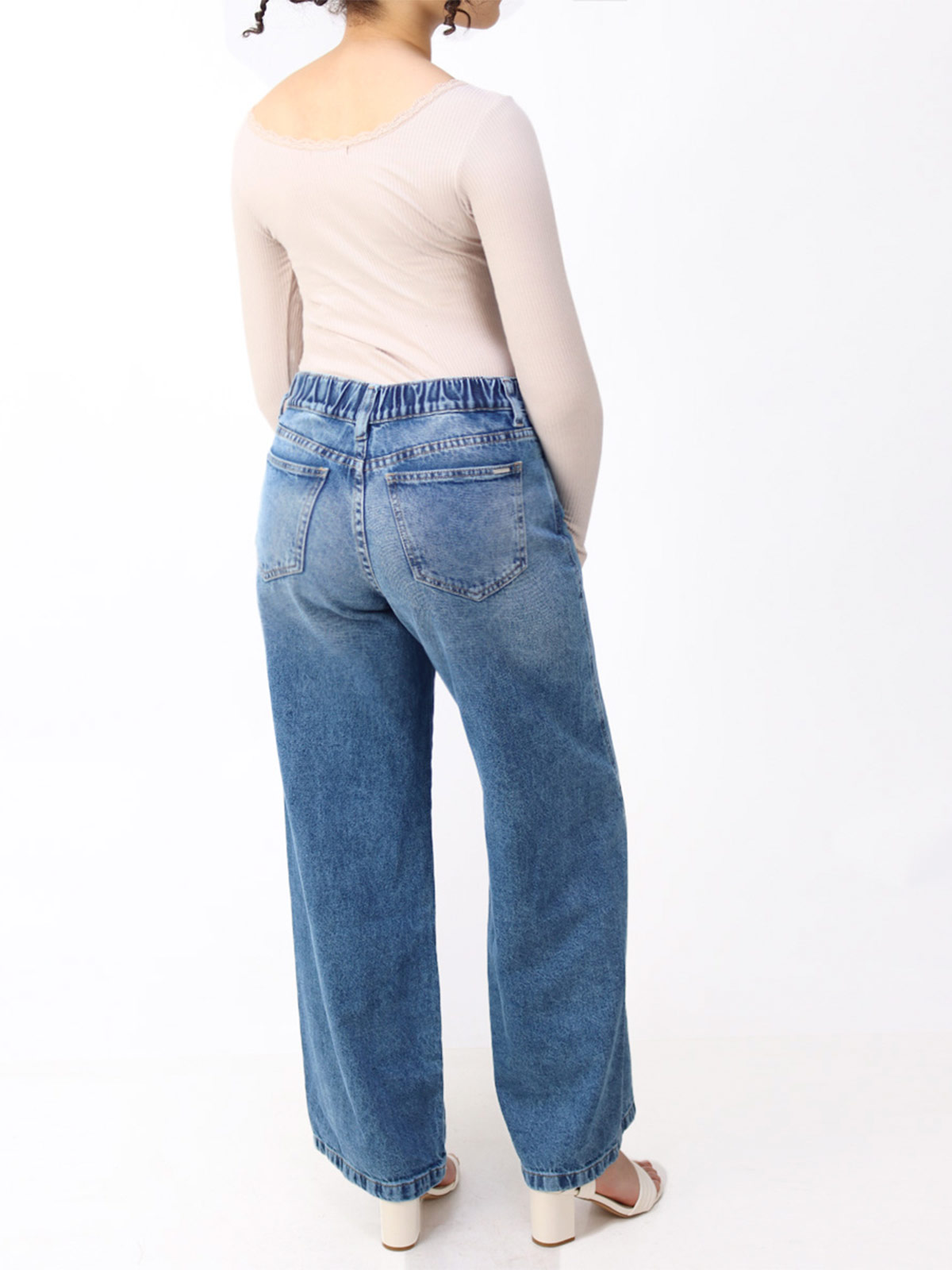 JEAN WIDE LEG ALGODÓN MUJER KAYRA POBLET PERFECT FIT DANA TM - 3