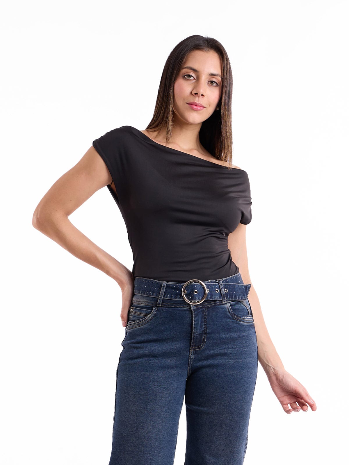 TOP MUJER METAL JEANS DB DRAPEADO NAOMI  - 1