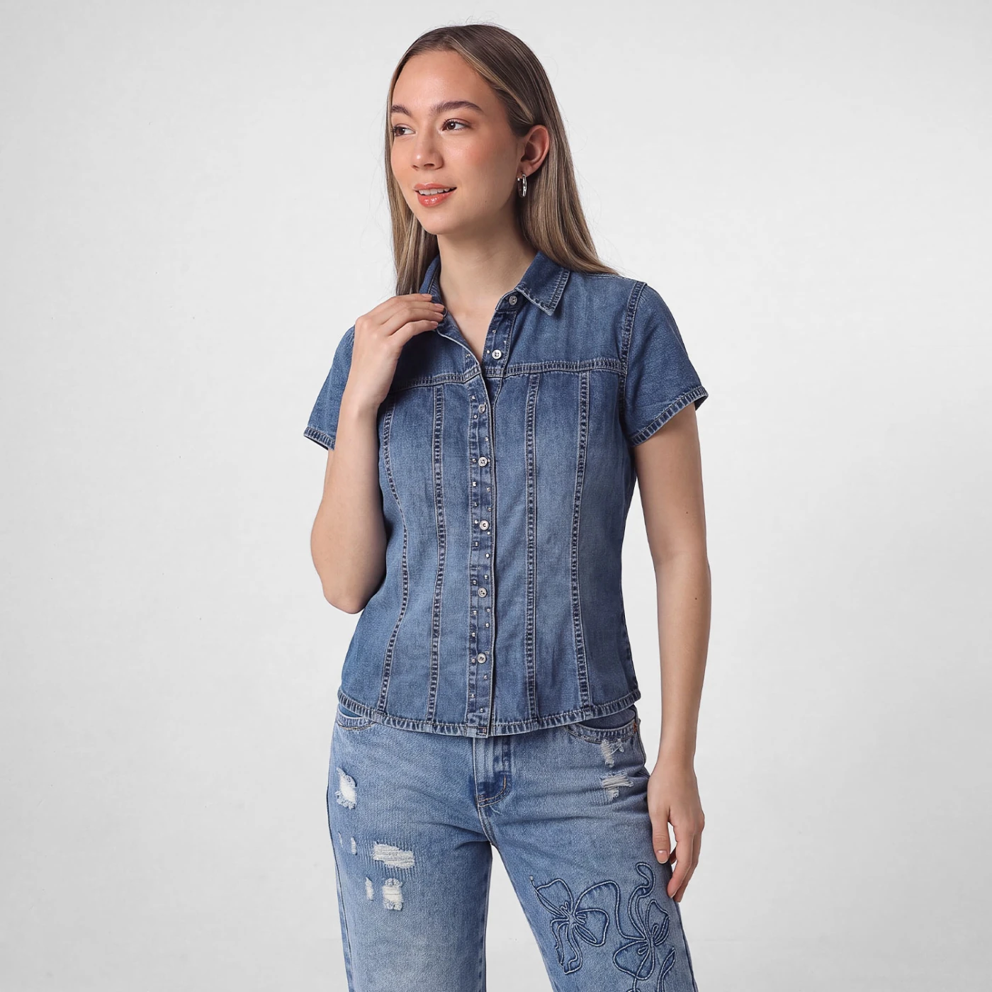 BLUSA MANGA CORTA MUJER SQUEEZE NYTERA - 1