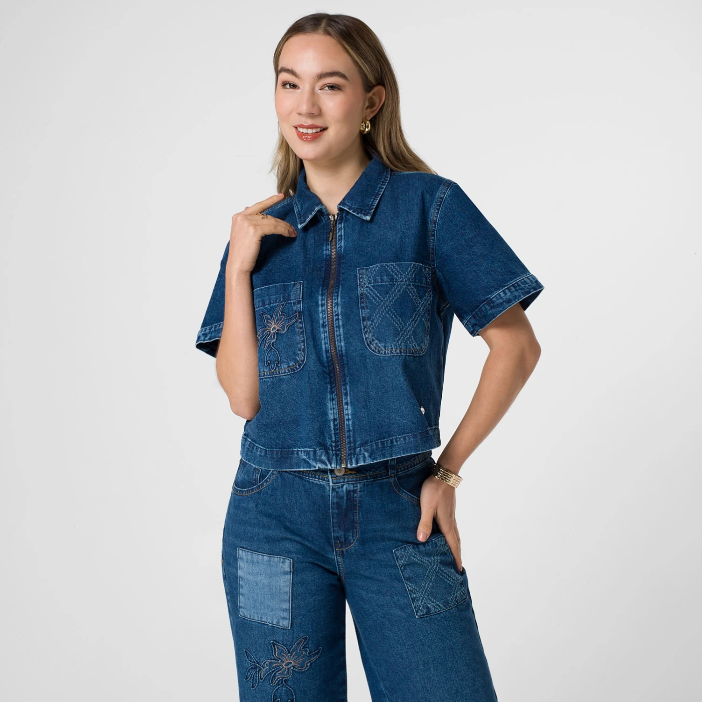 BLUSA MANGA CORTA MUJER SQUEEZE AGOS - 1
