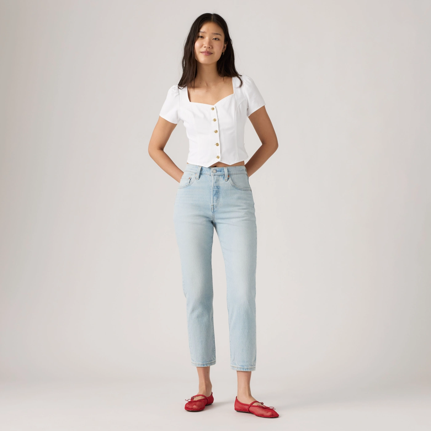 JEAN RECTO MUJER LEVI'S 501 CROP - 2