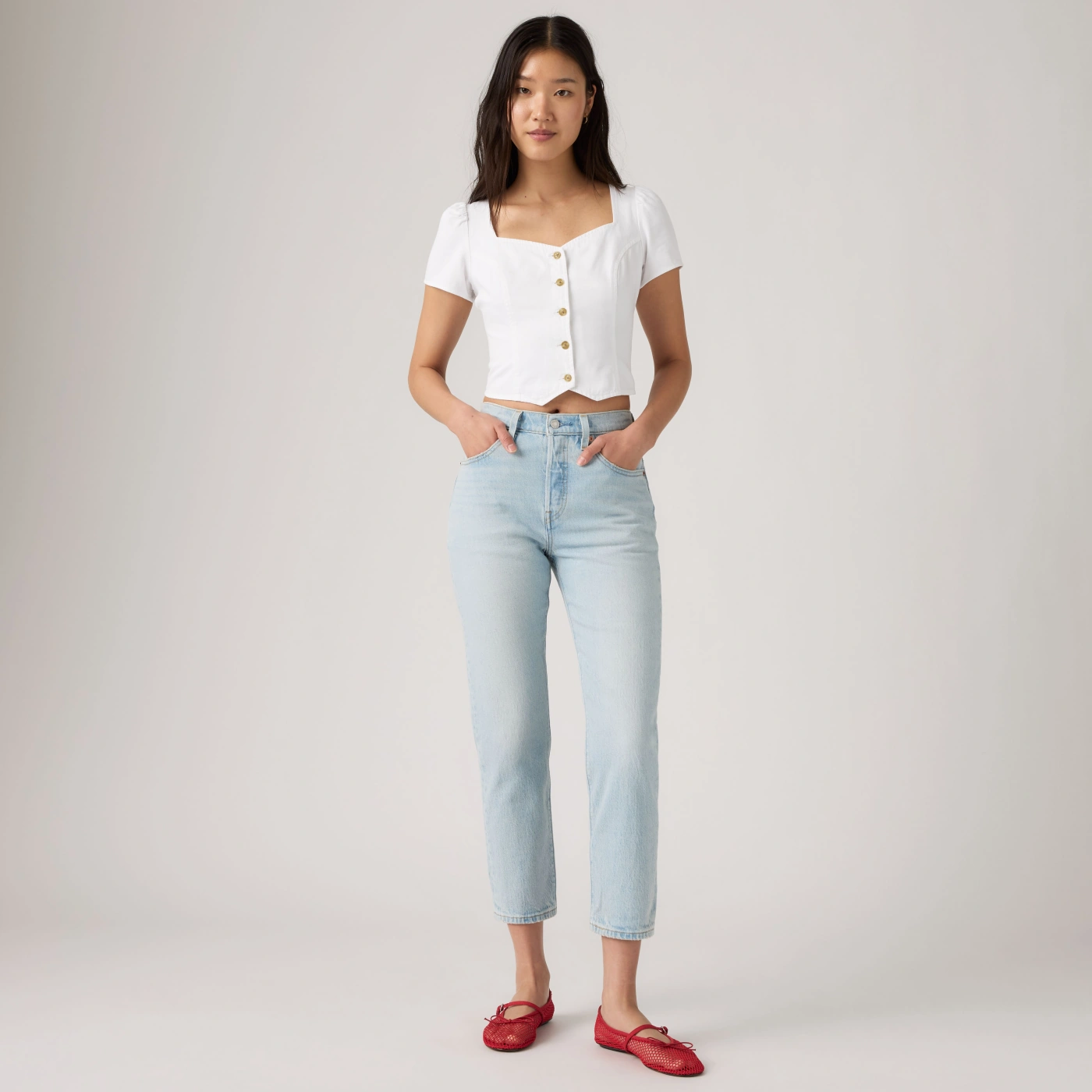 JEAN RECTO MUJER LEVI'S 501 CROP - 1