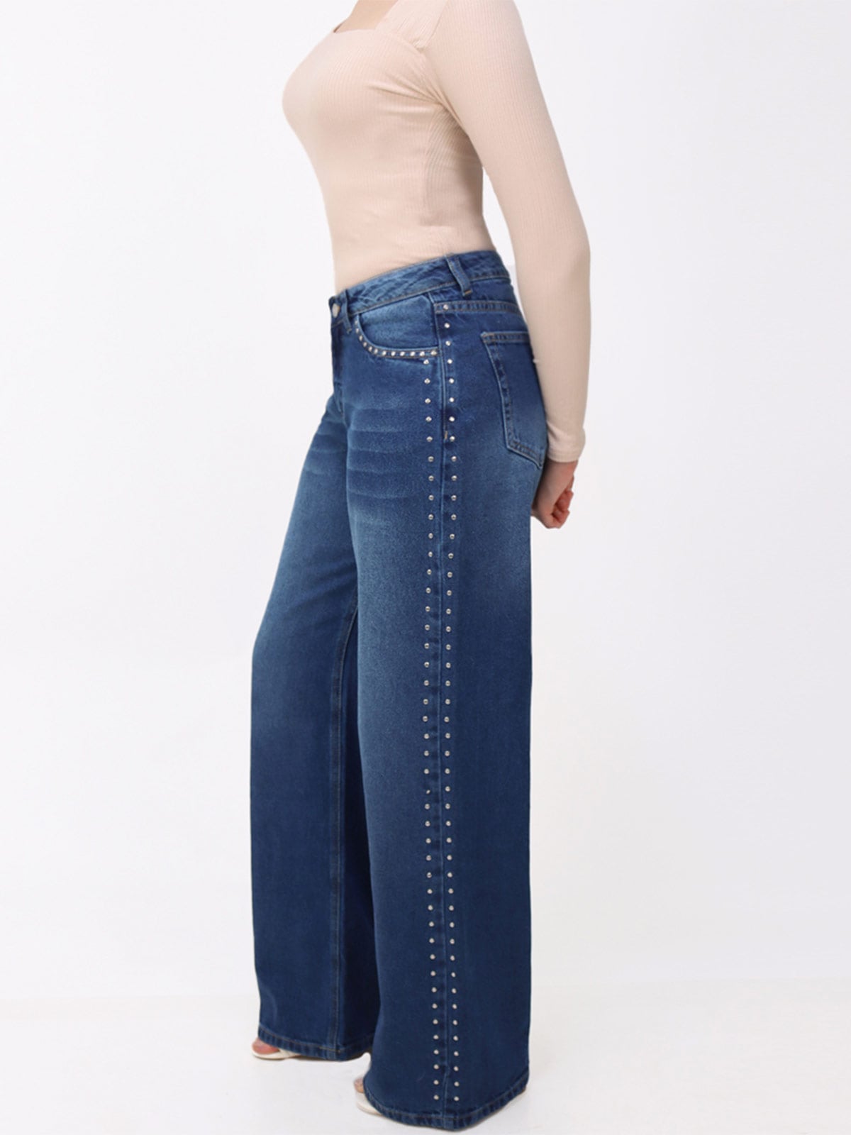 JEAN BAGGY MUJER KAYRA POBLET PERFECT FIT TACHAS TM - 2