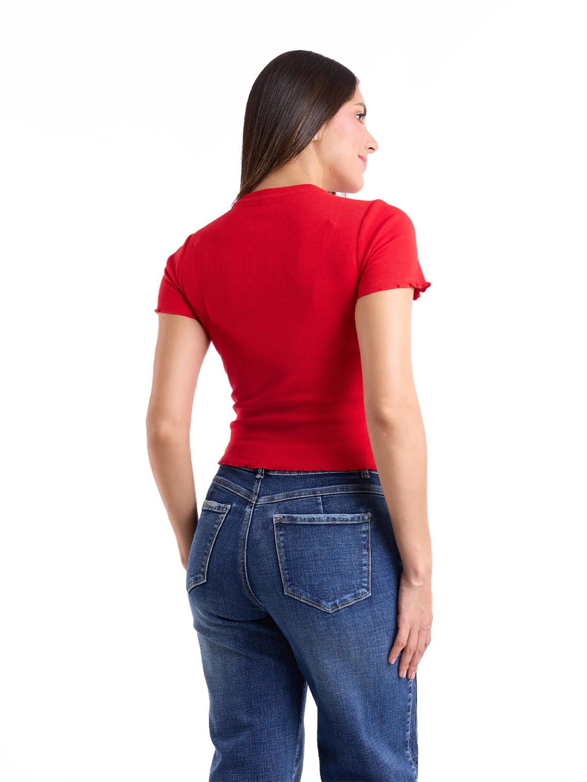 POLO MANGA CORTA ALGODÓN MUJER METAL JEANS RIB INES - 3