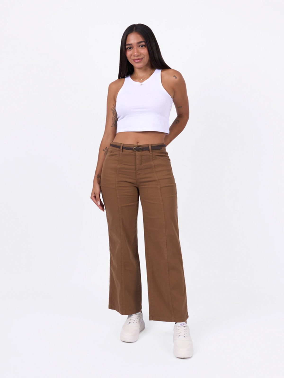 PANTALÓN WIDE LEG MUJER BRONCO PRIYA - 1