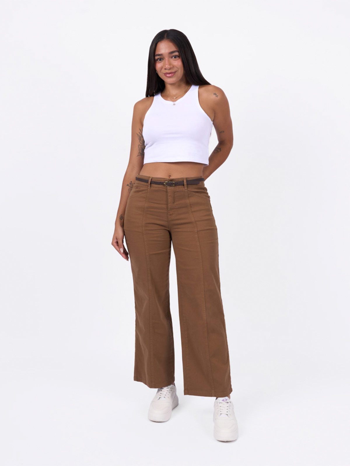 PANTALÓN WIDE LEG MUJER BRONCO PRIYA - 1