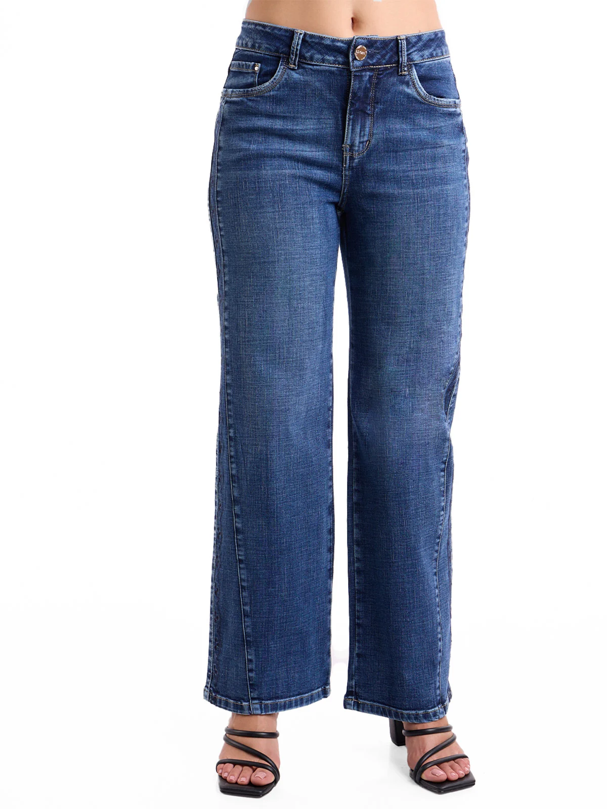 JEAN STRAIGHT MUJER METAL JEANS BORDADO ARABE - 2