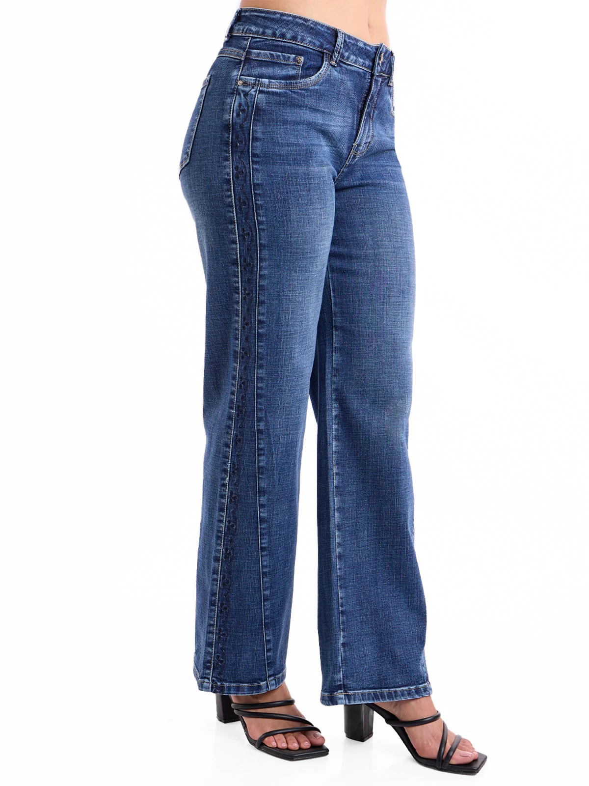 JEAN STRAIGHT MUJER METAL JEANS BORDADO ARABE - 3