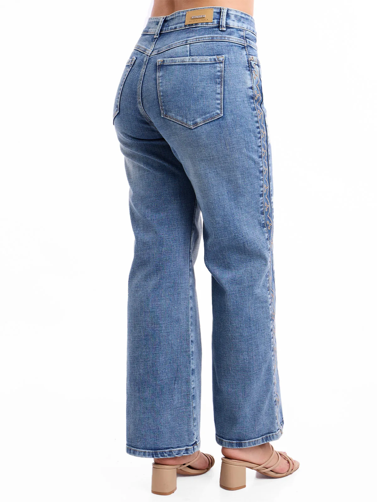 JEAN STRAIGHT MUJER METAL JEANS BORDADO ARABE - 4