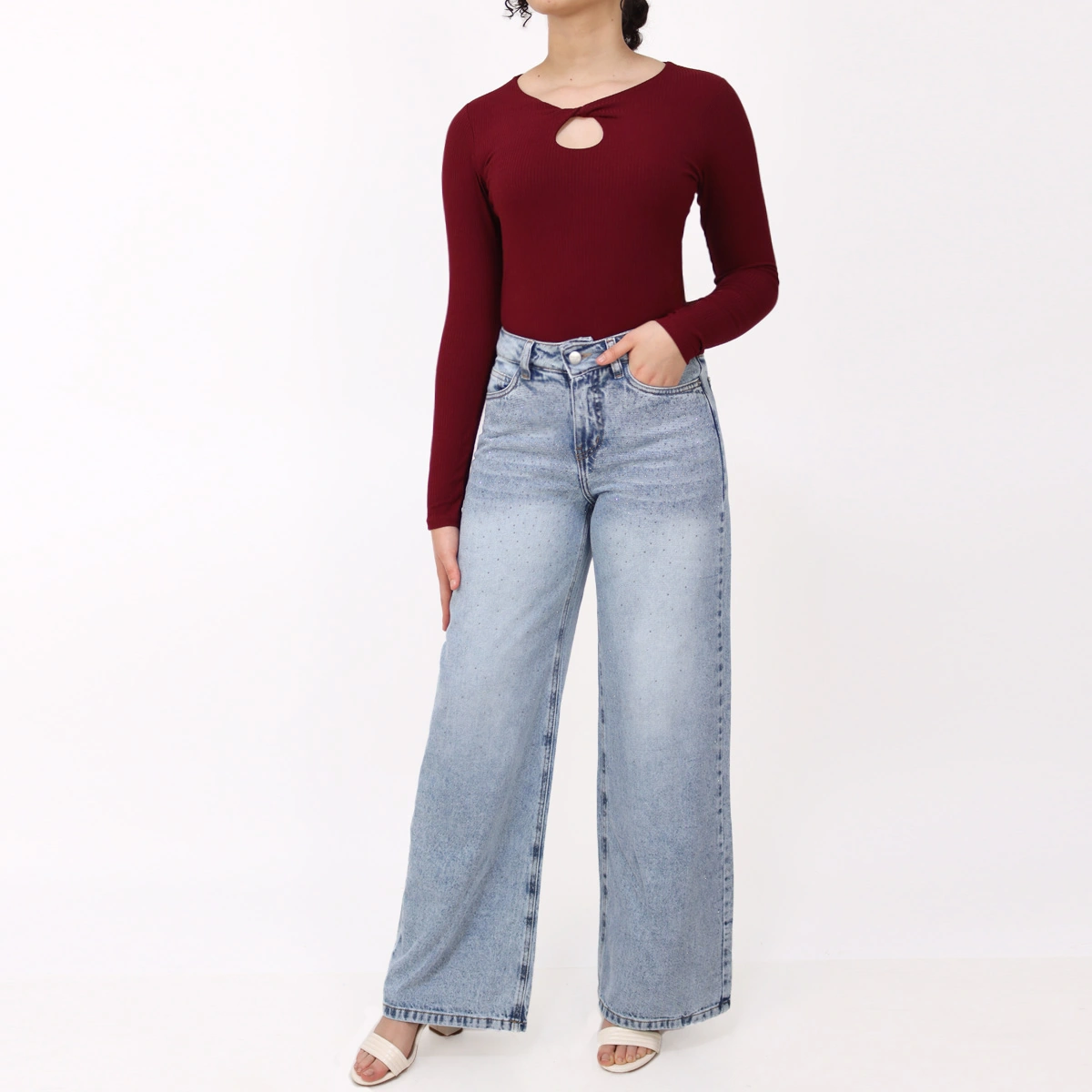 JEANS ALGODÓN STRAIGHT MUJER KAYRA POBLET PERFECT FIT - 1