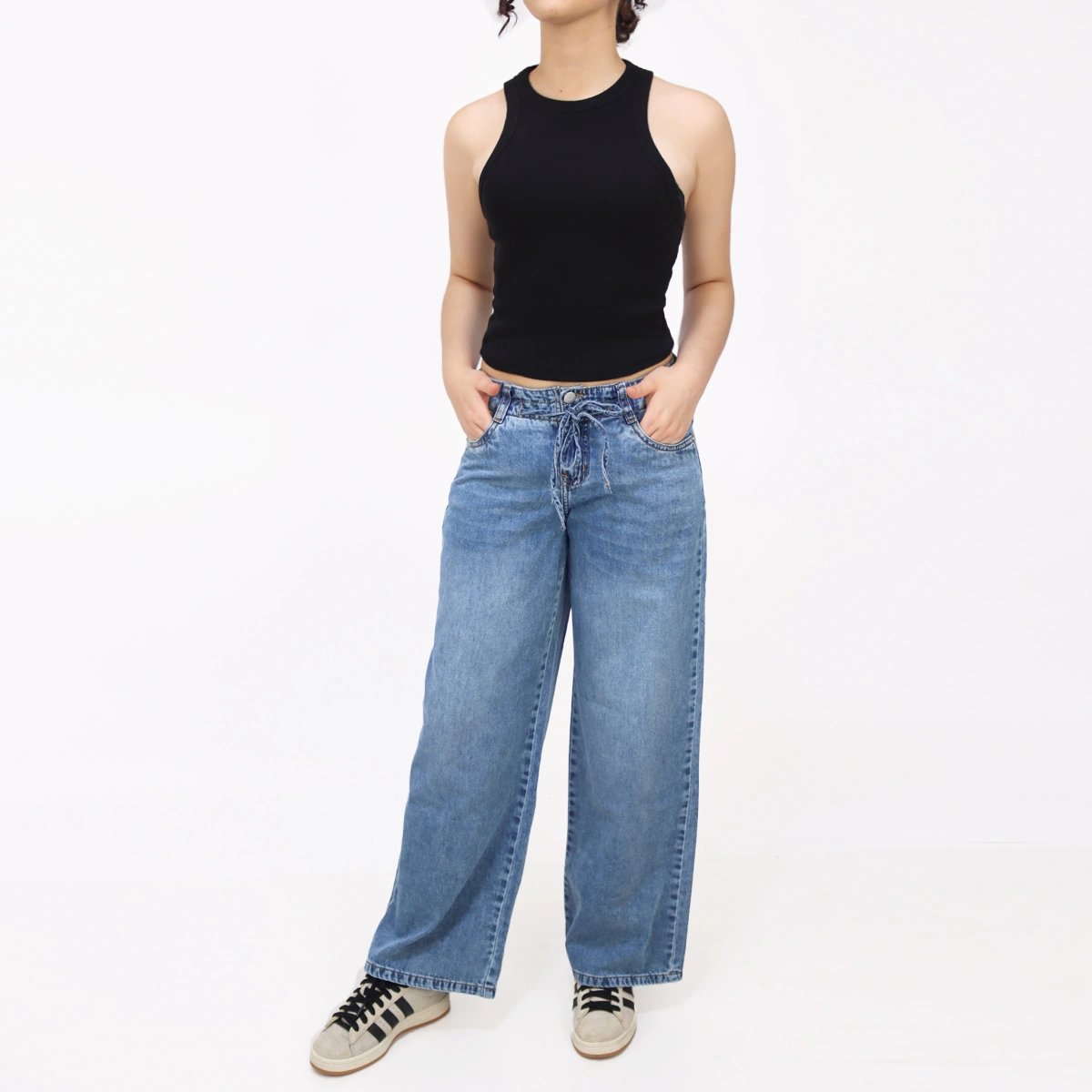 JEANS ALGODÓN WIDE LEG MUJER KAYRA POBLET PERFECT FIT - 1