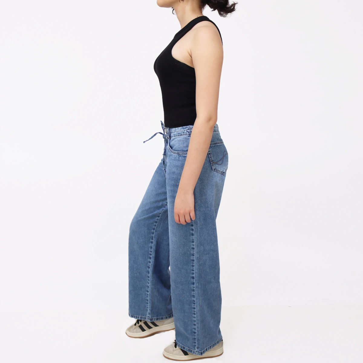 JEANS ALGODÓN WIDE LEG MUJER KAYRA POBLET PERFECT FIT - 2