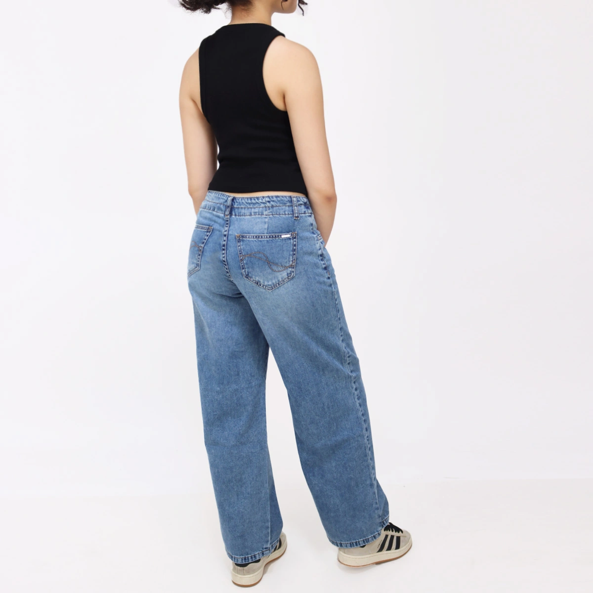 JEANS ALGODÓN WIDE LEG MUJER KAYRA POBLET PERFECT FIT - 3