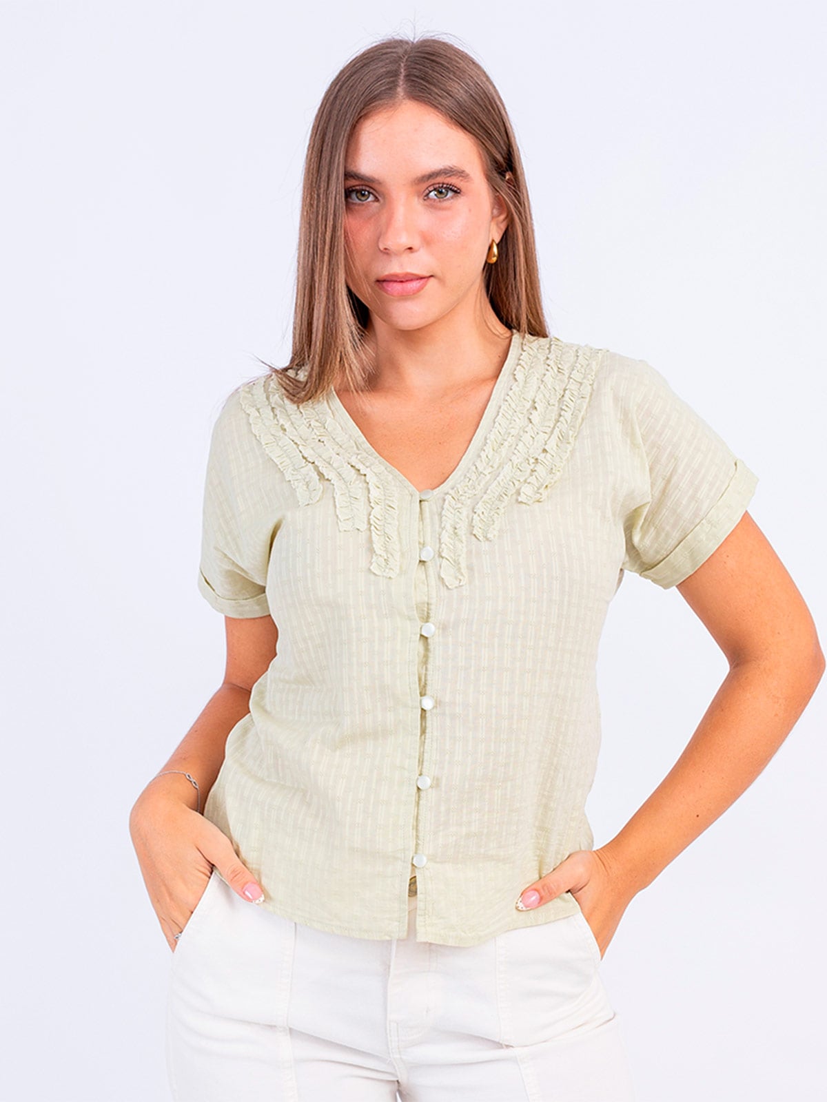 BLUSA ALGODÓN MUJER SODA BLUES CAMPBELL - 1