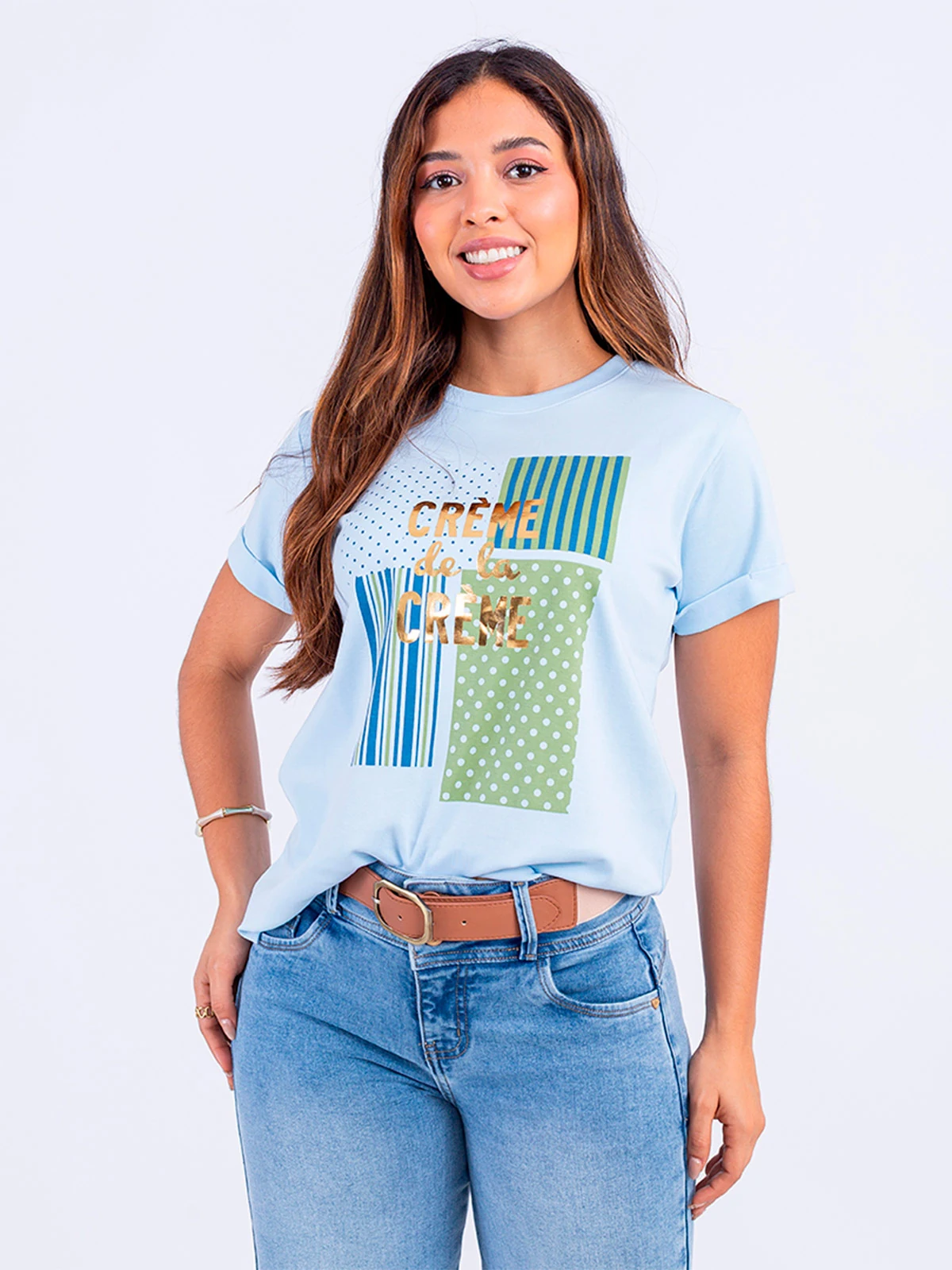 POLO ALGODÓN MUJER SODA BLUES LA CREME - 1