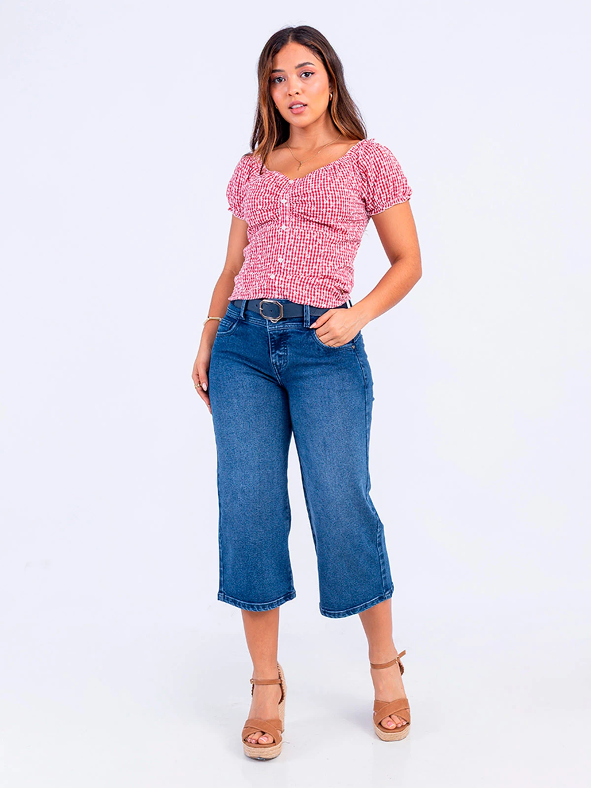 JEANS ALGODÓN CULOTTE MUJER SODA BLUES - 1